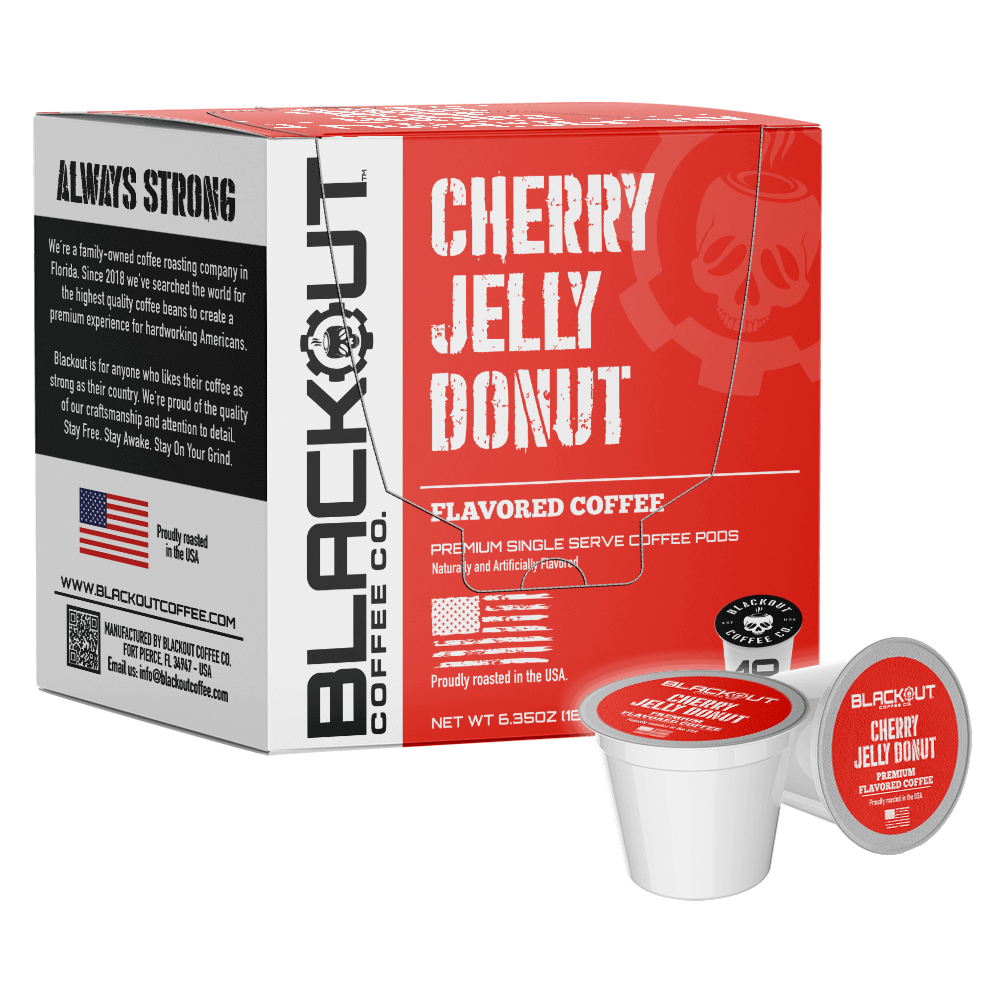 Cherry Jelly Donut flavored coffee pods. Drink your Donut!
