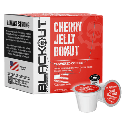 Cherry Jelly Donut flavored coffee pods. Drink your Donut!