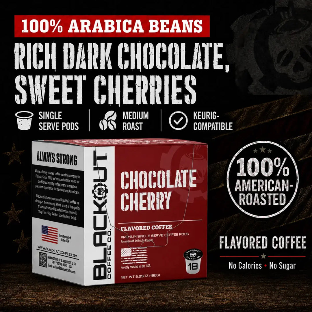 CHOCOLATE CHERRY FLAVORED Coffee PODS 18CT
