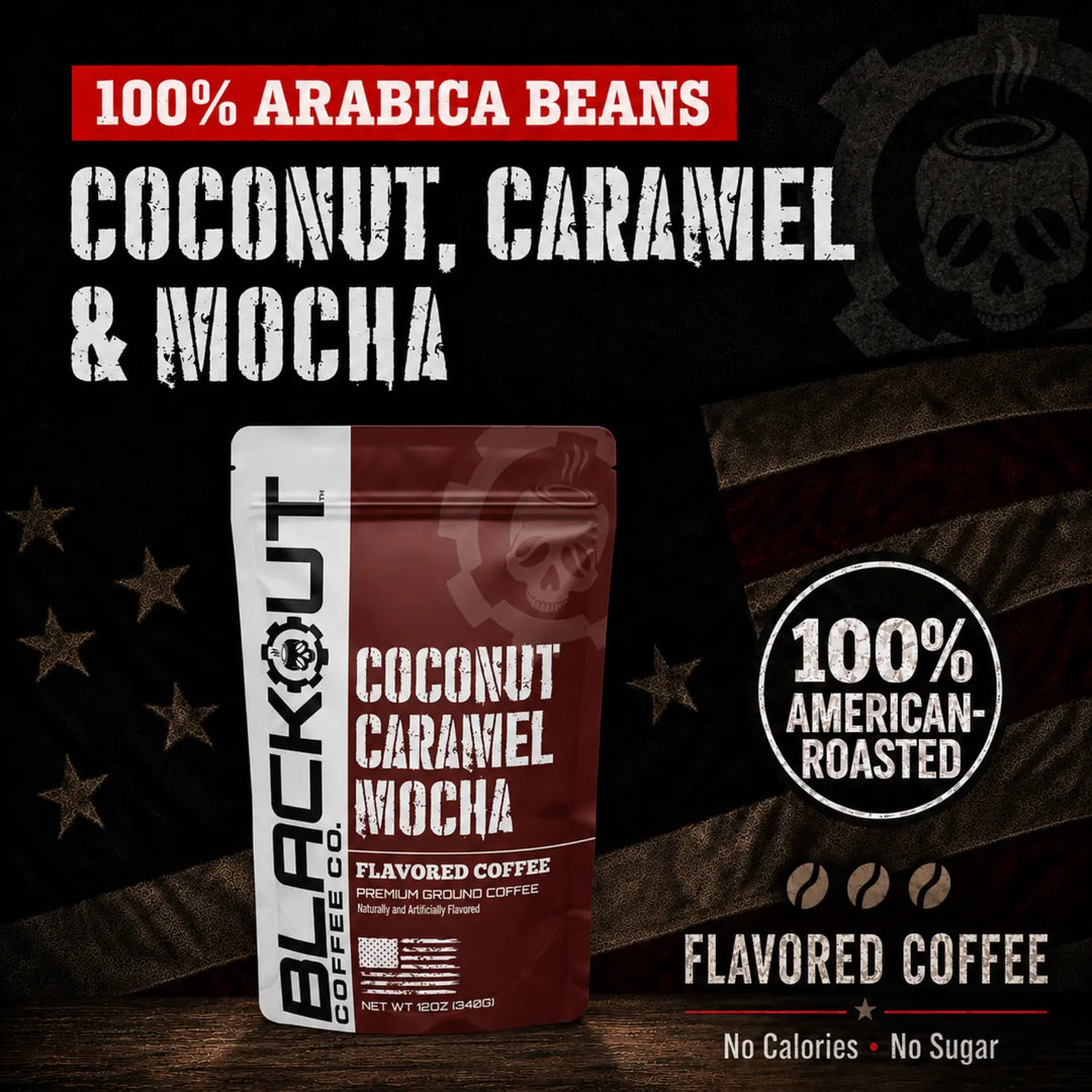 Coconut Caramel Mocha Flavored Coffee – Blackout Coffee Co