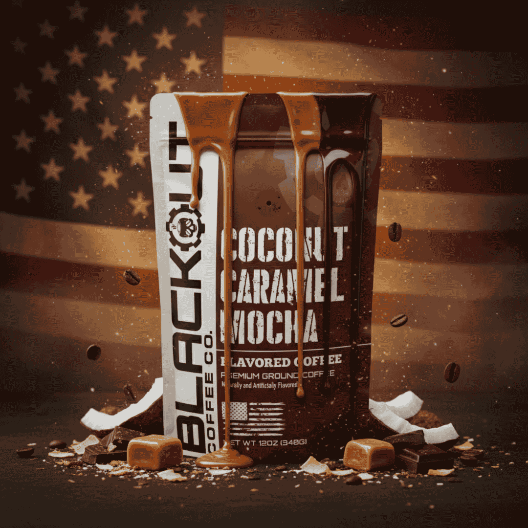 Coconut Caramel Mocha Flavored Coffee – Blackout Coffee Co