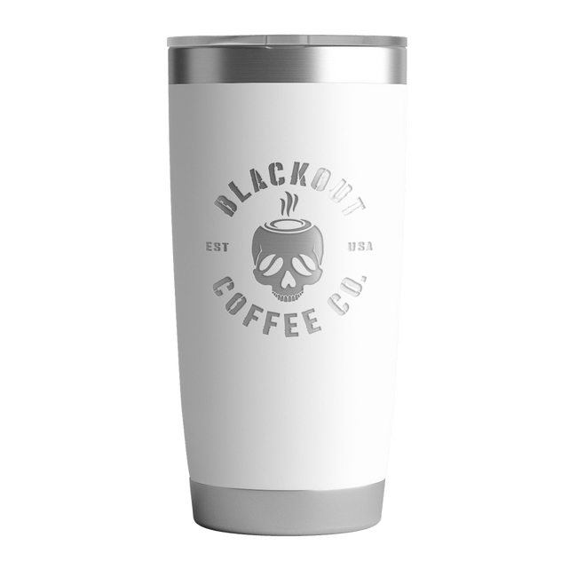 20 OZ Tumbler w\/ Logo & US Flag In White