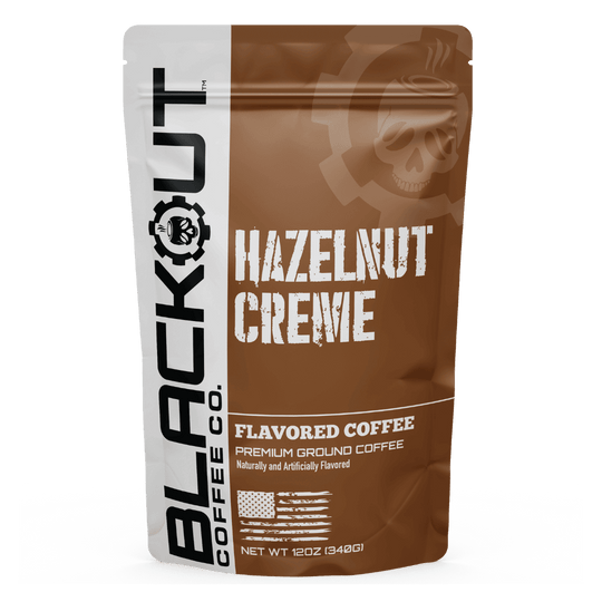 Hazelnut creme 12oz bags blackout coffee