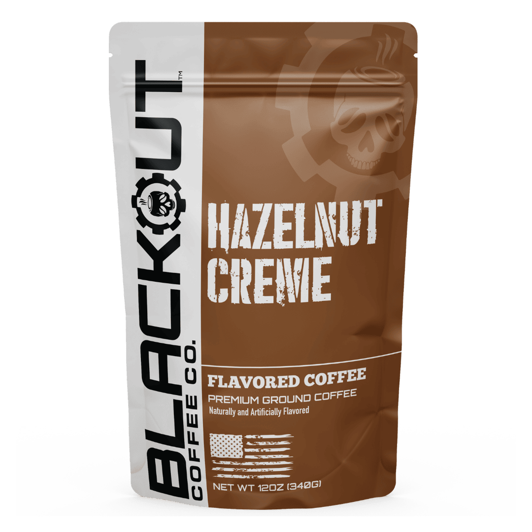 Hazelnut creme 12oz bags blackout coffee
