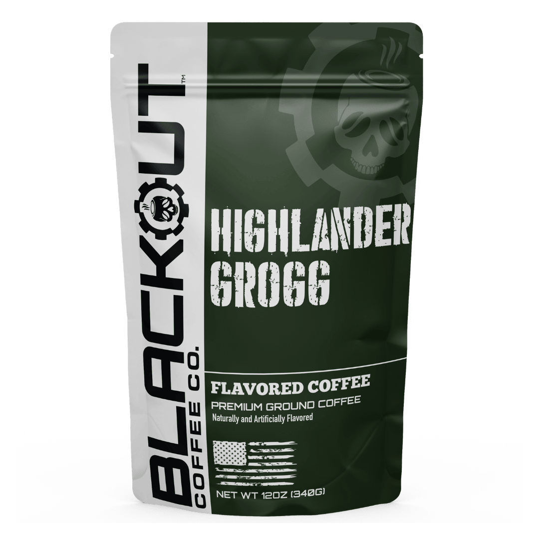 Highlander Grogg Flavored Coffee Bag 12oz Blackout Coffee
