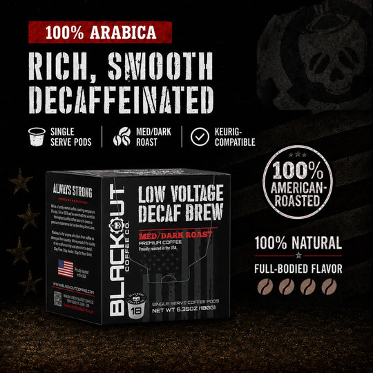 LOW VOLTAGE DECAF COFFEE PODS 18CT