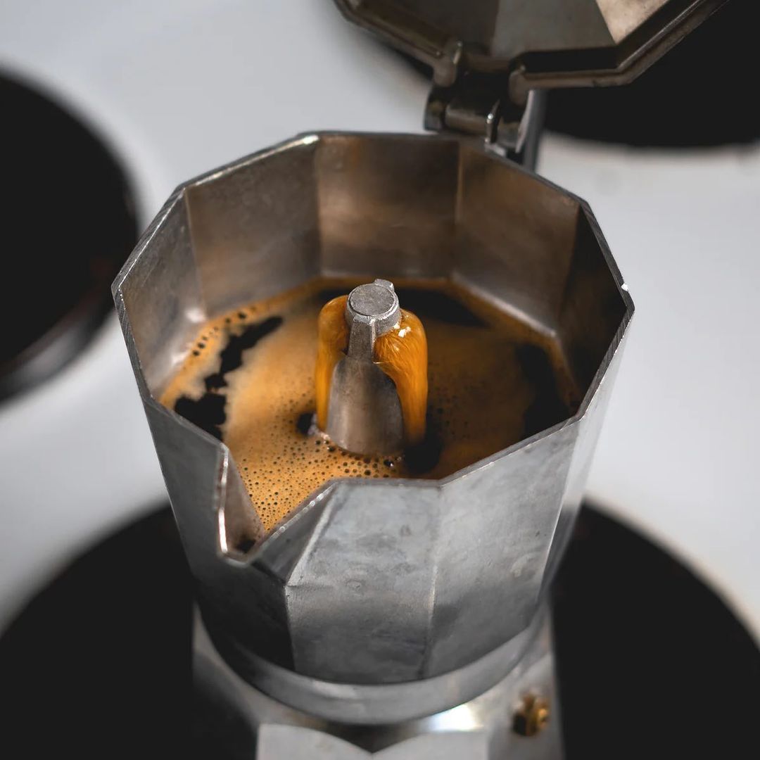 4. Moka Pot (Medium-Fine Grind)
