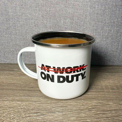 At WorkON DUTY Enamel Steel Mug 12 oz