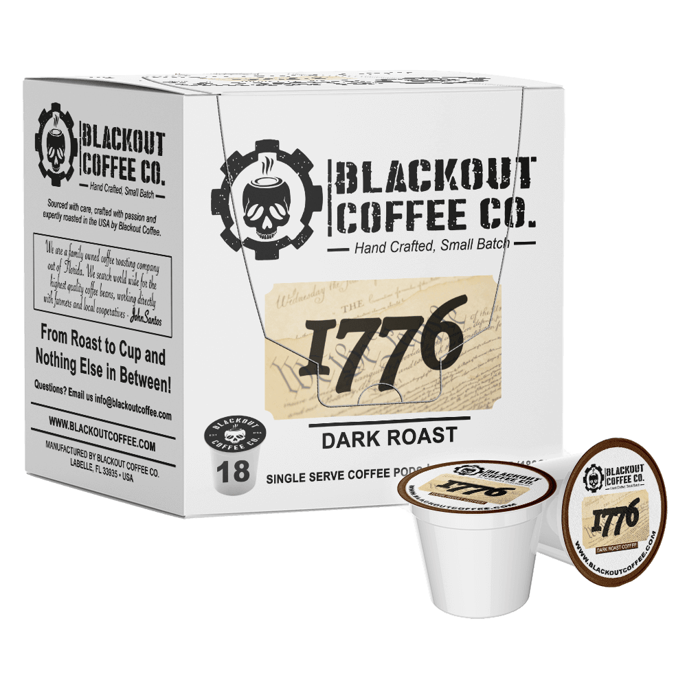 1776 DARK ROAST COFFEE PODS 18CT – Blackout Coffee Co