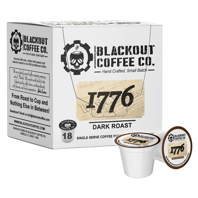 1776 DARK ROAST COFFEE PODS 18CT