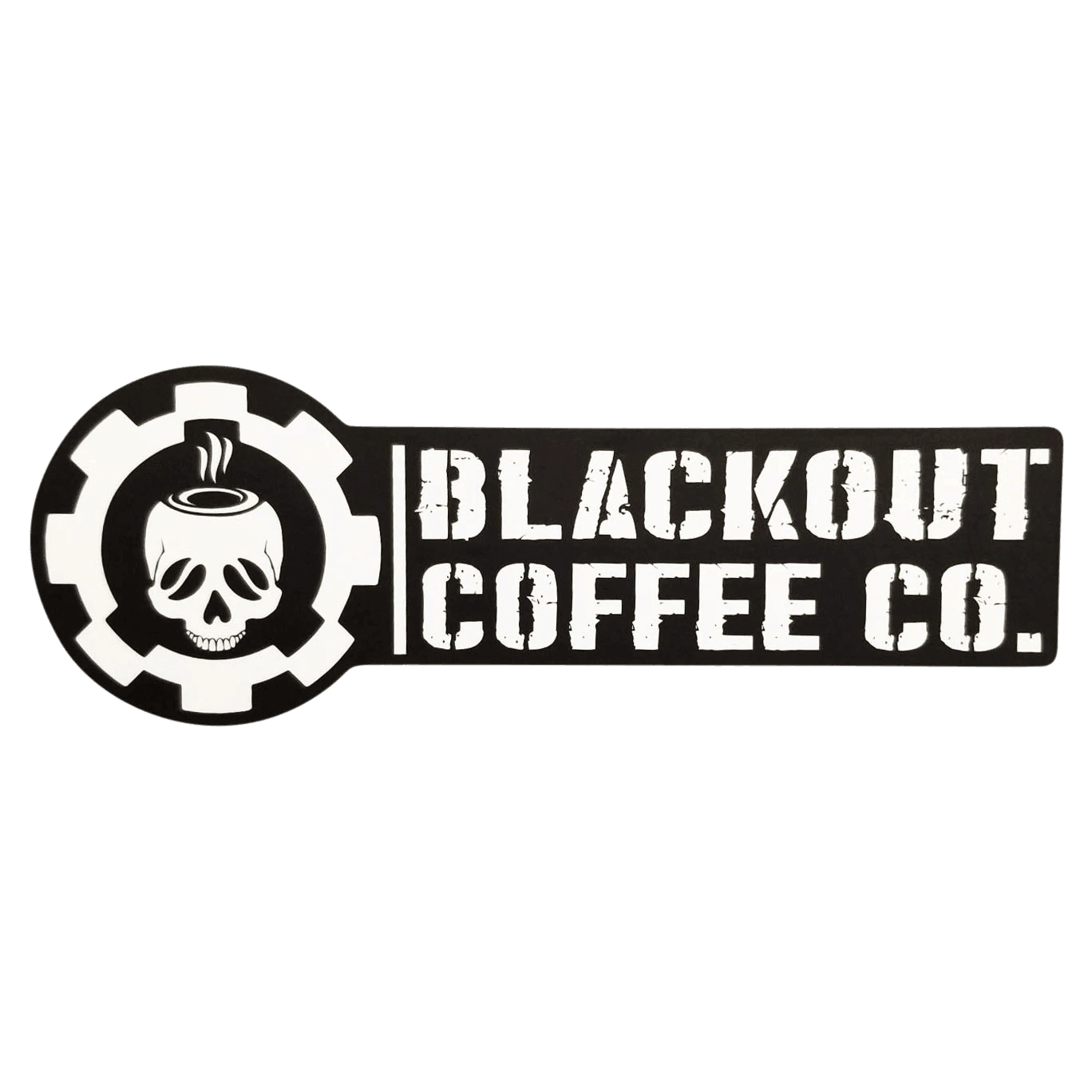Blackout Coffee Logo Vinyl Decal - Horizontal
