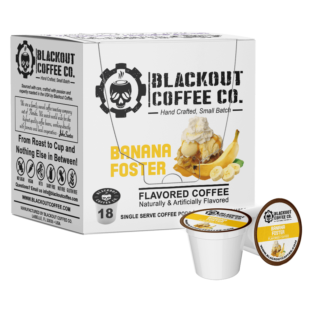 BANANA FOSTER FLAVORED COFFEE PODS 18CT