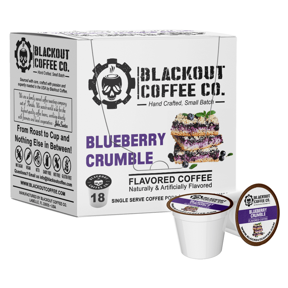 BLUEBERRY CRUMBLE FLAVORED COFFEE PODS 18CT
