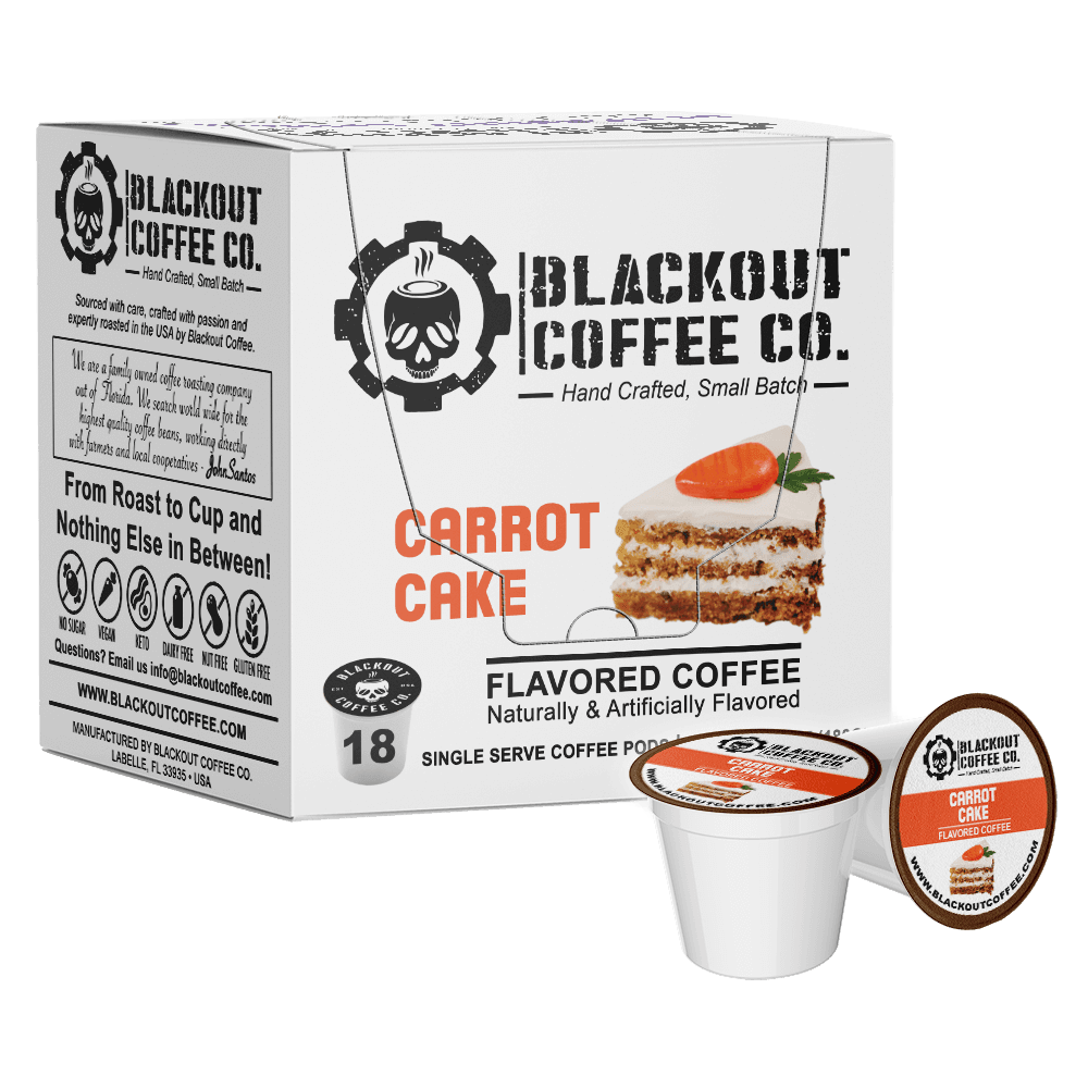 CARROT CAKE FLAVORED COFFEE PODS 18CT