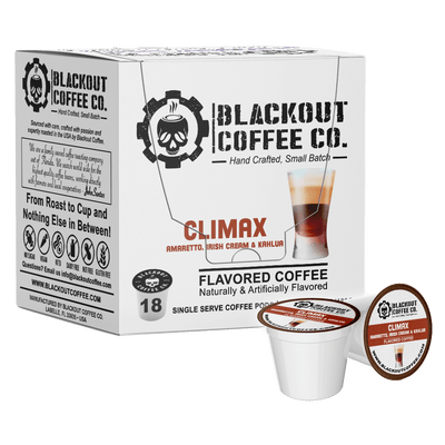 CLIMAX [AMARETTO, IRISH CREAM & KAHLUA) FLAVORED COFFEE PODS 18CT