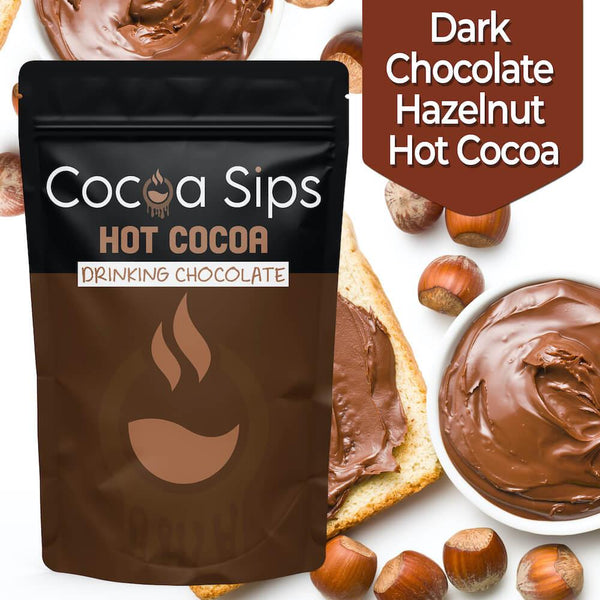 Dark Chocolate Hazelnut Hot Cocoa by Cocoa Sips – Blackout Coffee Co