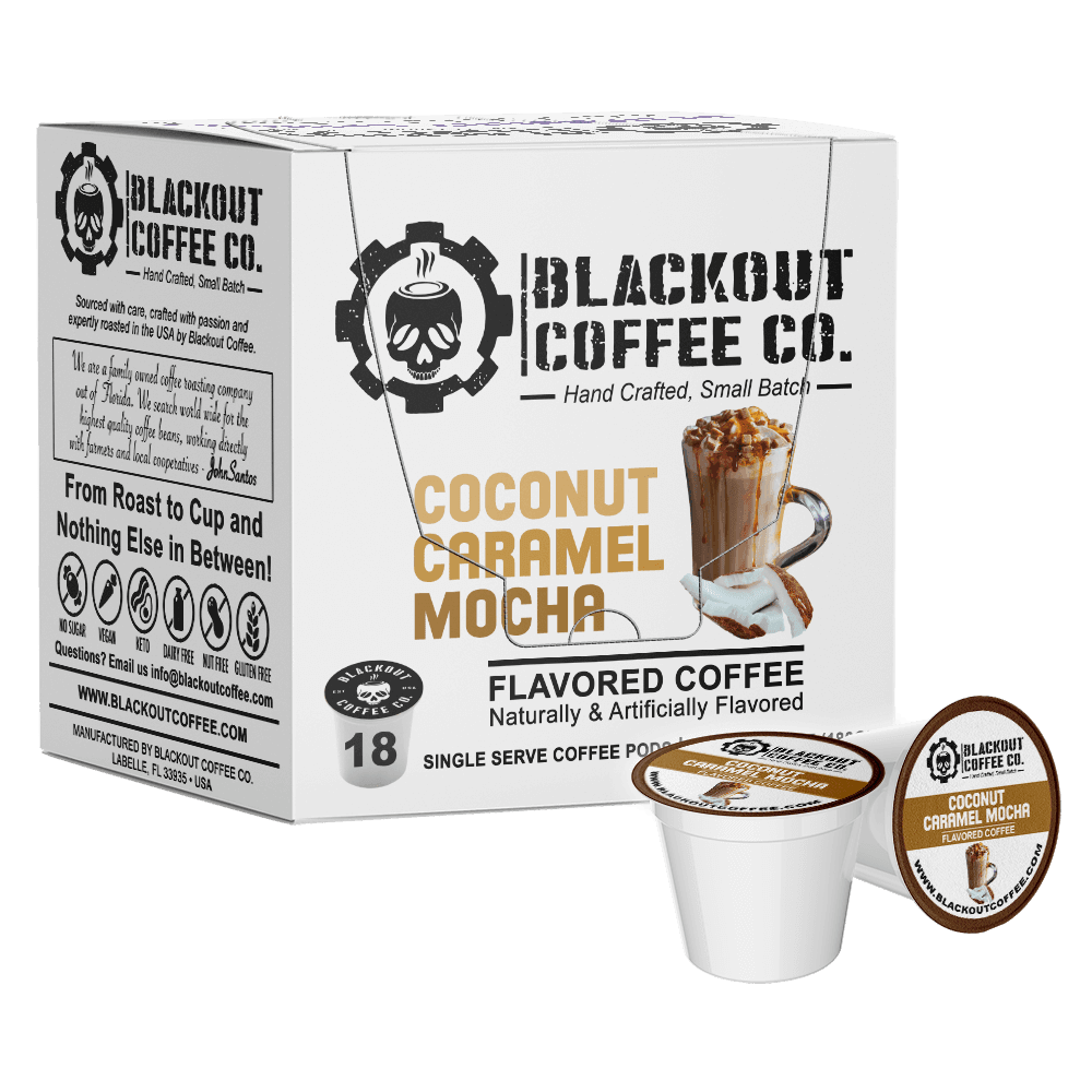 COCONUT CARAMEL MOCHA FLAVORED COFFEE PODS 18CT