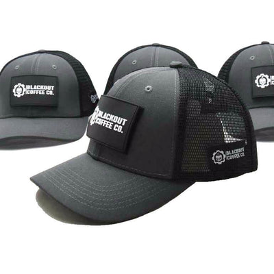 Snapback Dark Grey Trucker Hat w/ Black Mesh