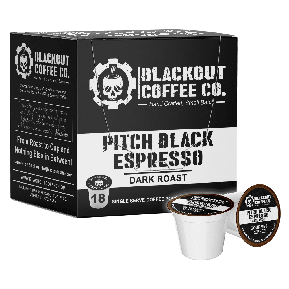 Pitch Black Espresso Coffee Pods 18ct - Blackout Coffee Co.