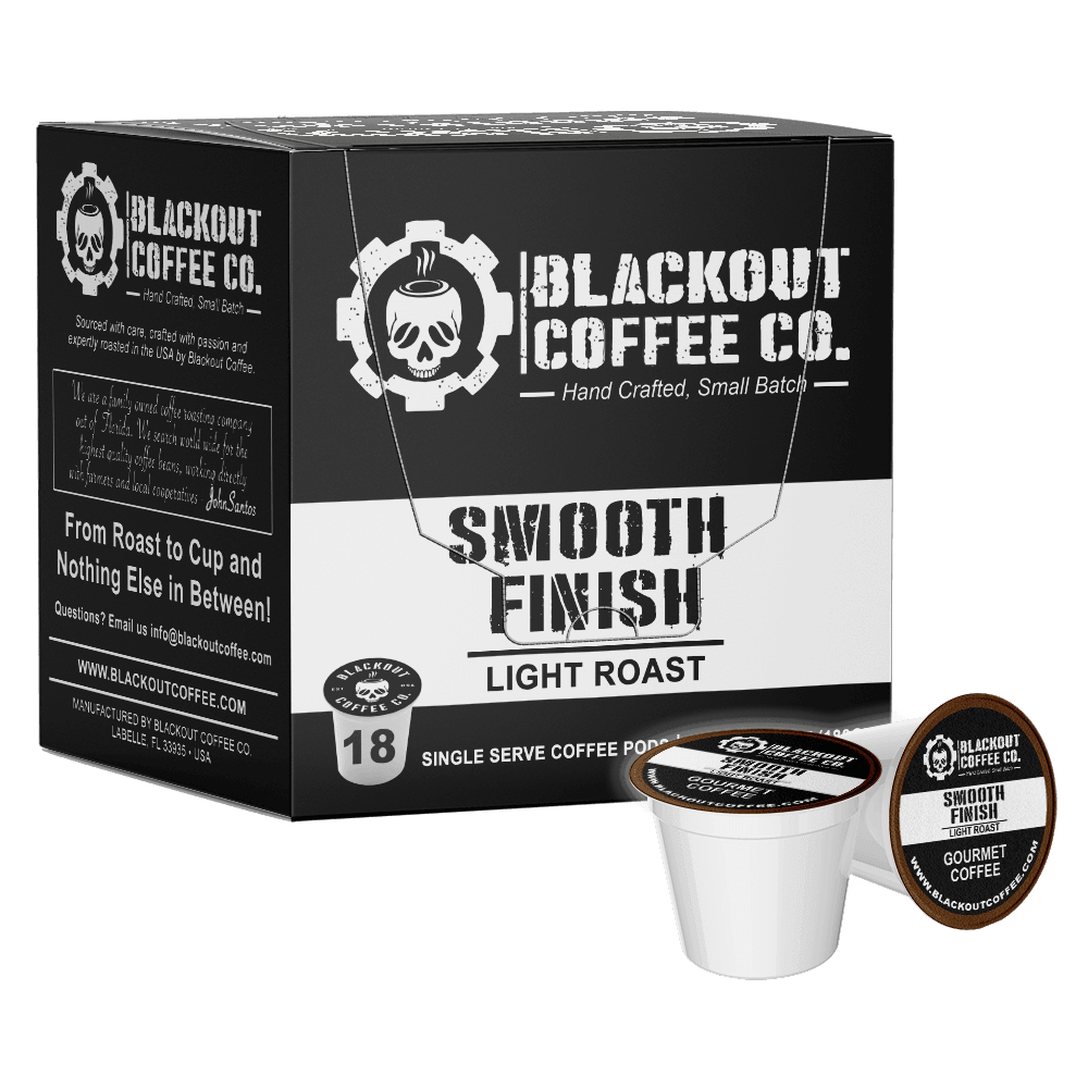 SMOOTH FINISH LIGHT ROAST COFFEE PODS 18CT