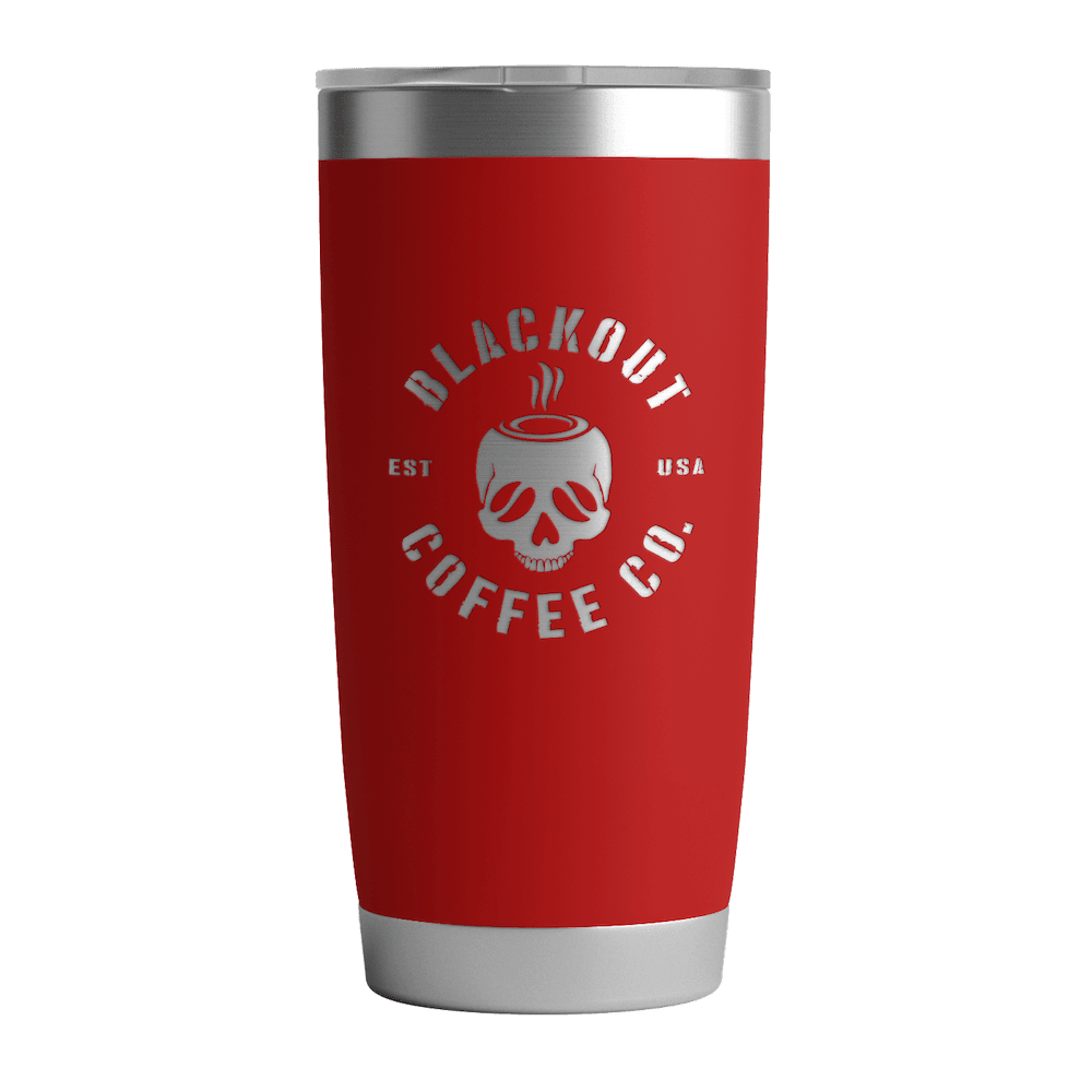 20 oz Tumbler w/ Logo & US Flag In Red