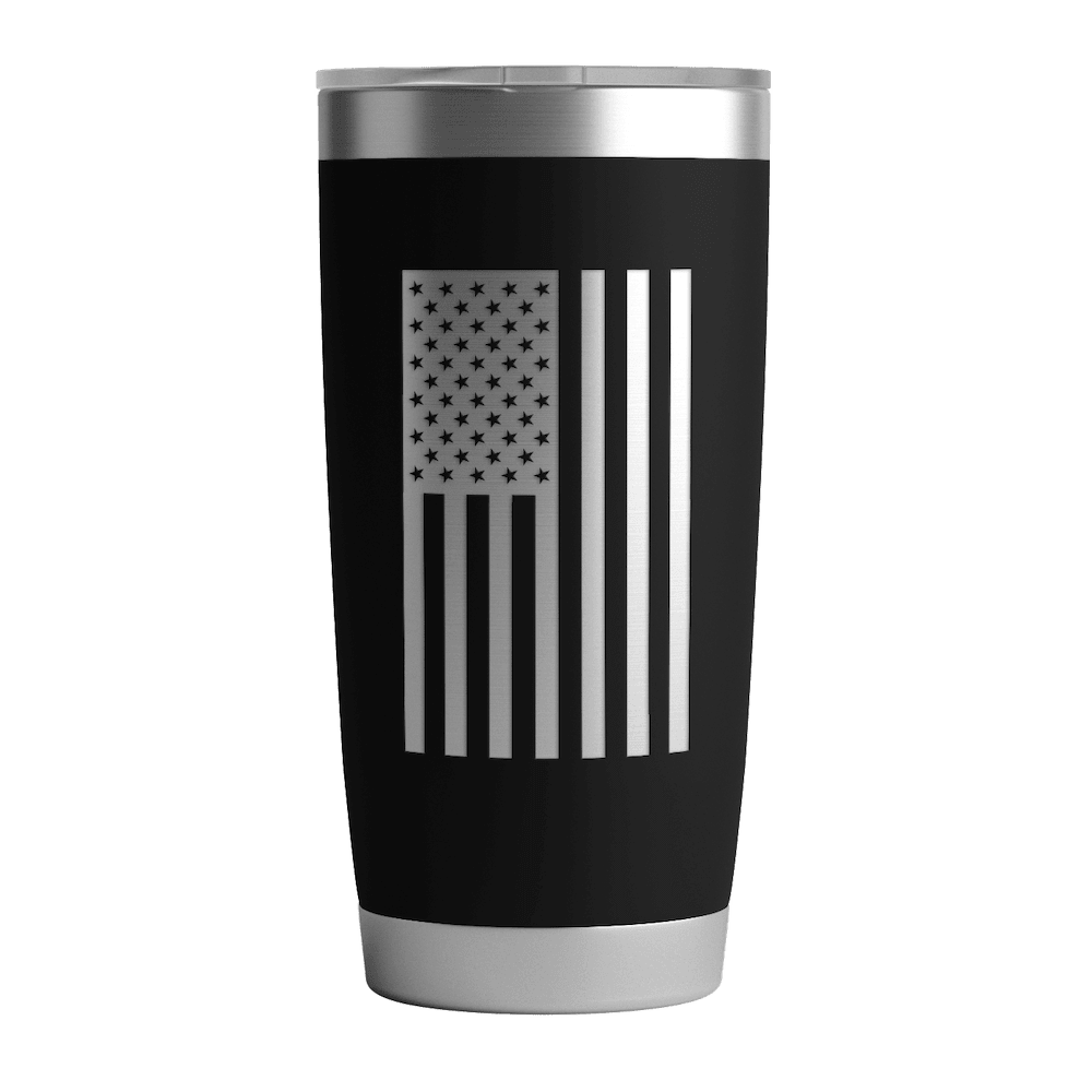 American Flag Engraved on 24 oz YETI Mug