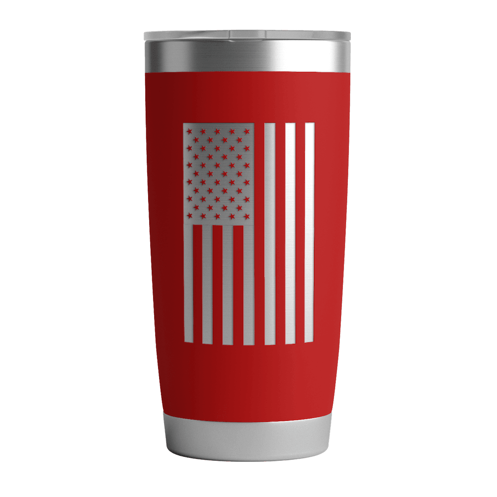 American Flag Engraved on 24 oz YETI Mug