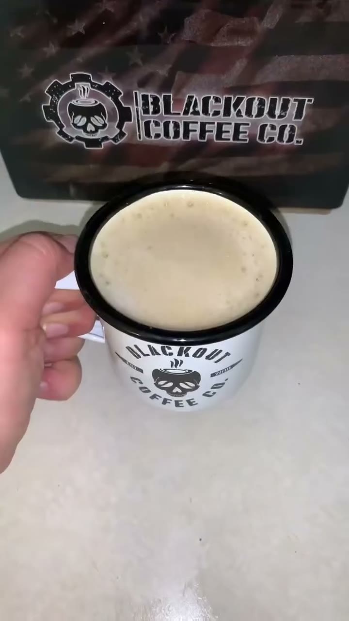 Customer brewing Blackout Coffee in a home kitchen
